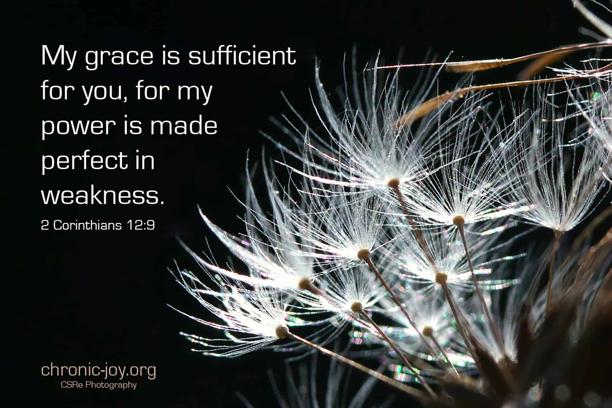 My grace is sufficient for you...