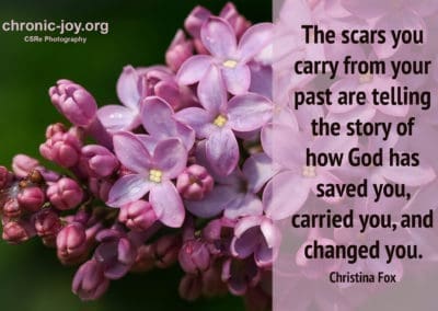 "The scars you carry from the past are telling the story of how God has saved you, carried you, and changed you." Christina Fox