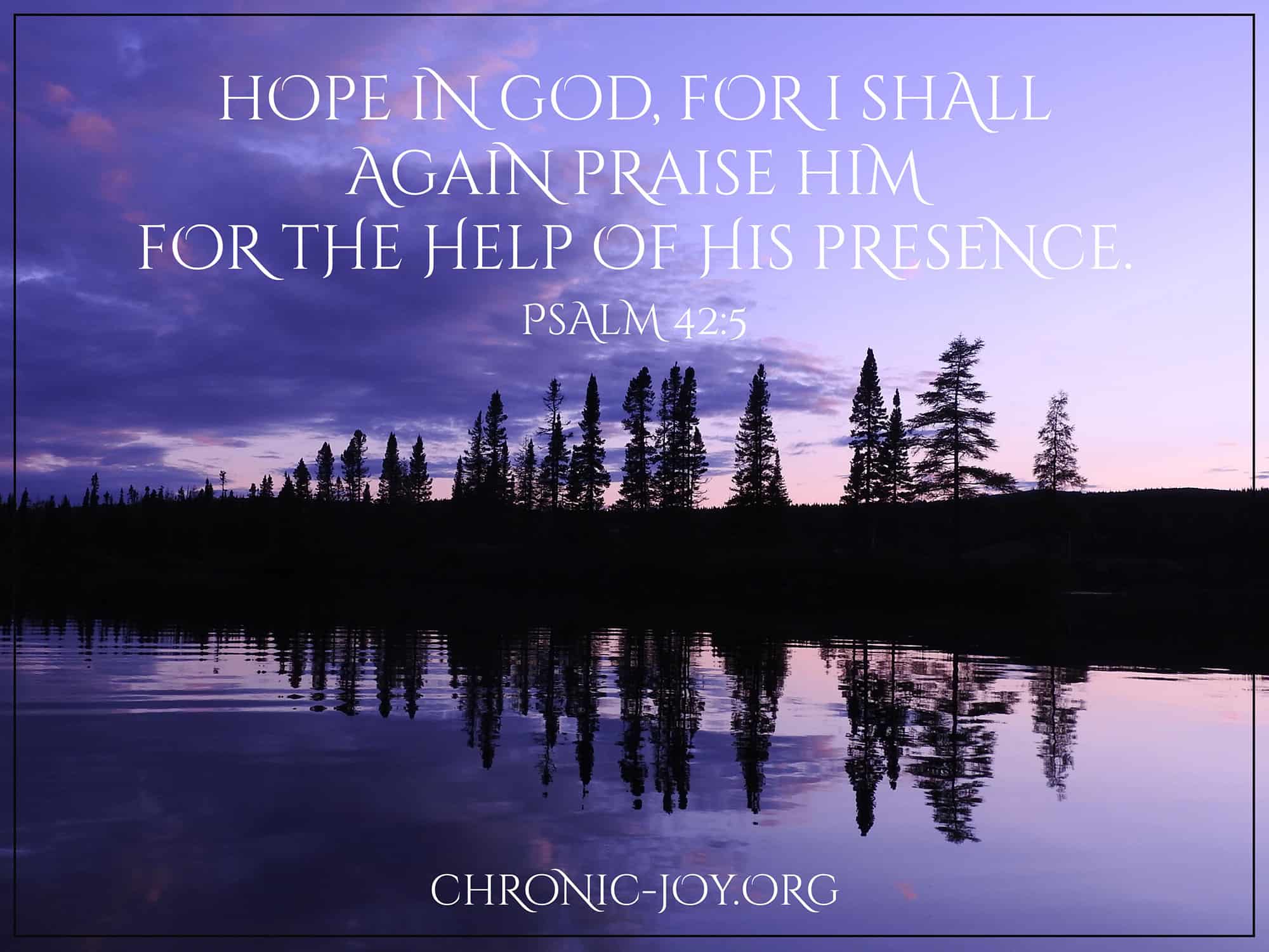 Hope in God, for I shall again praise Him.