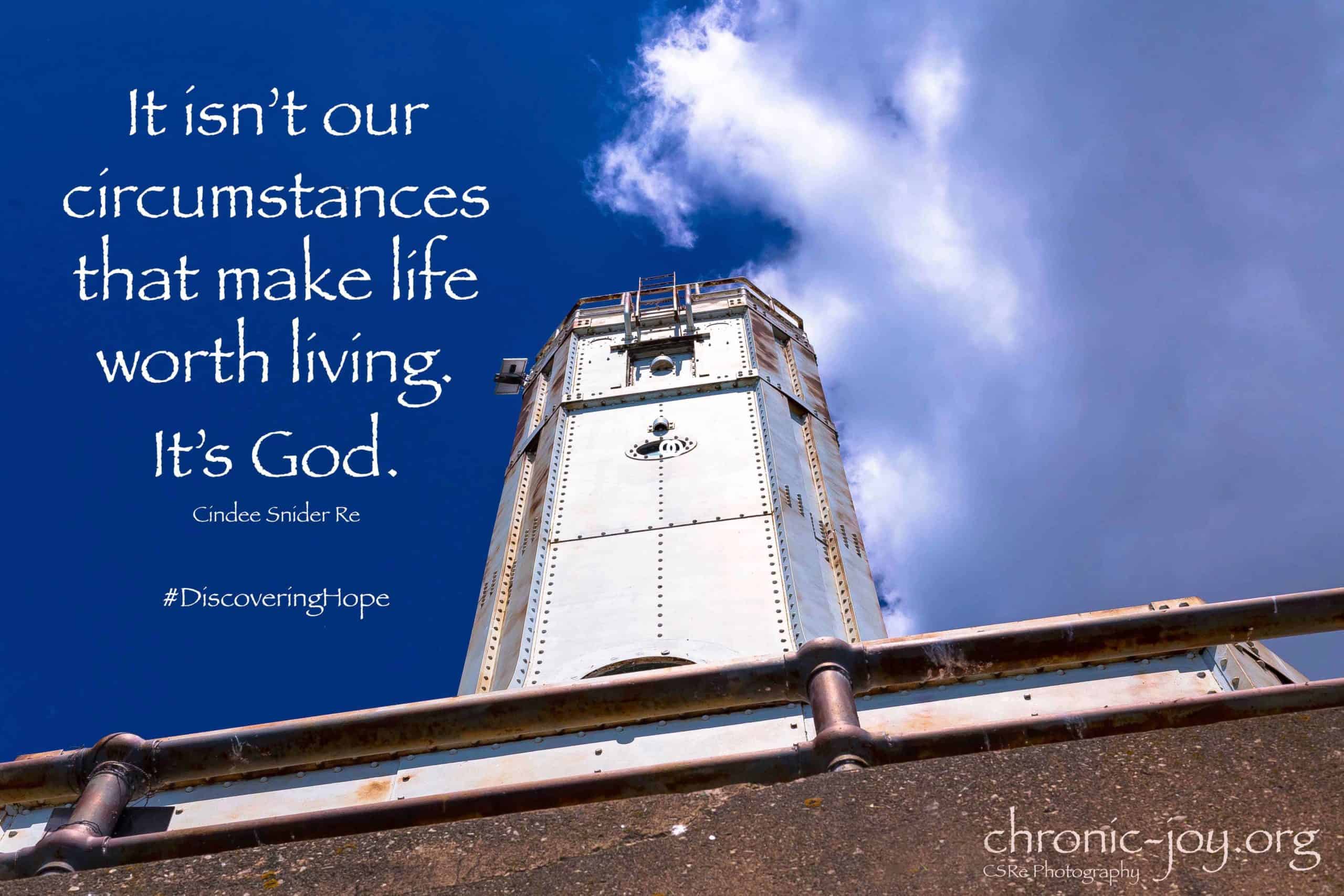 It isn't our circumstances...