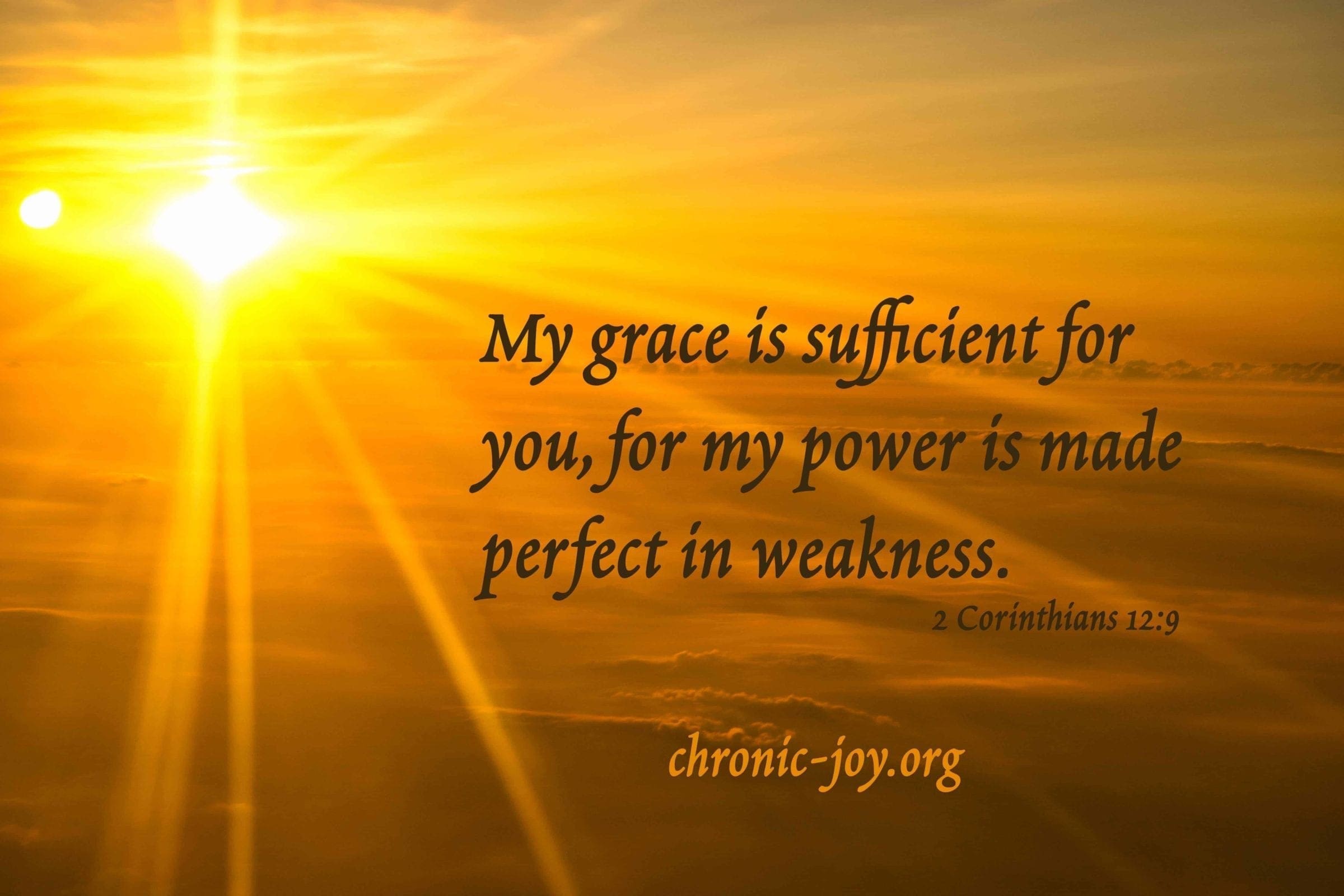 My grace is sufficient...