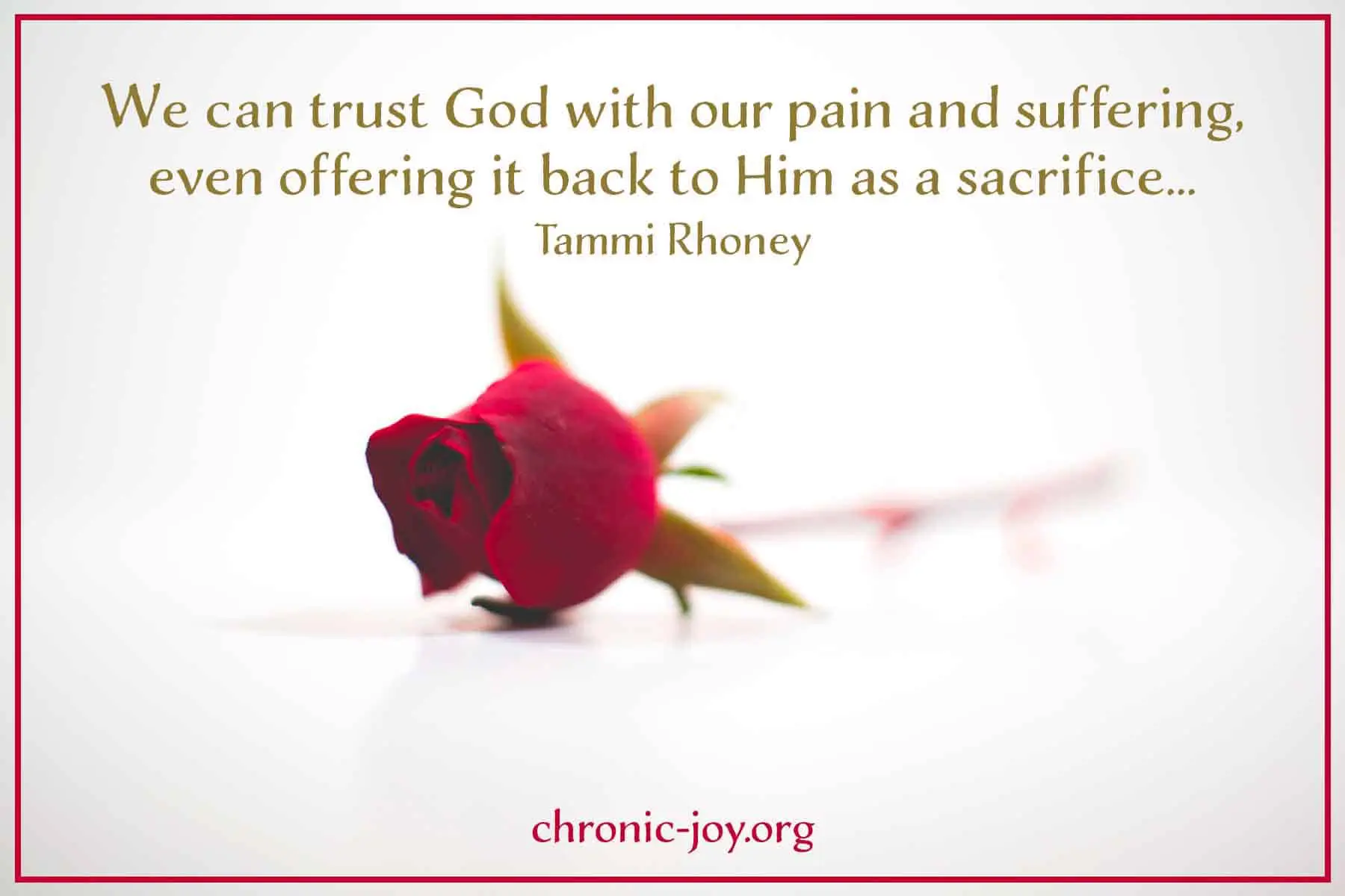 We can trust God with our pain and suffering...
