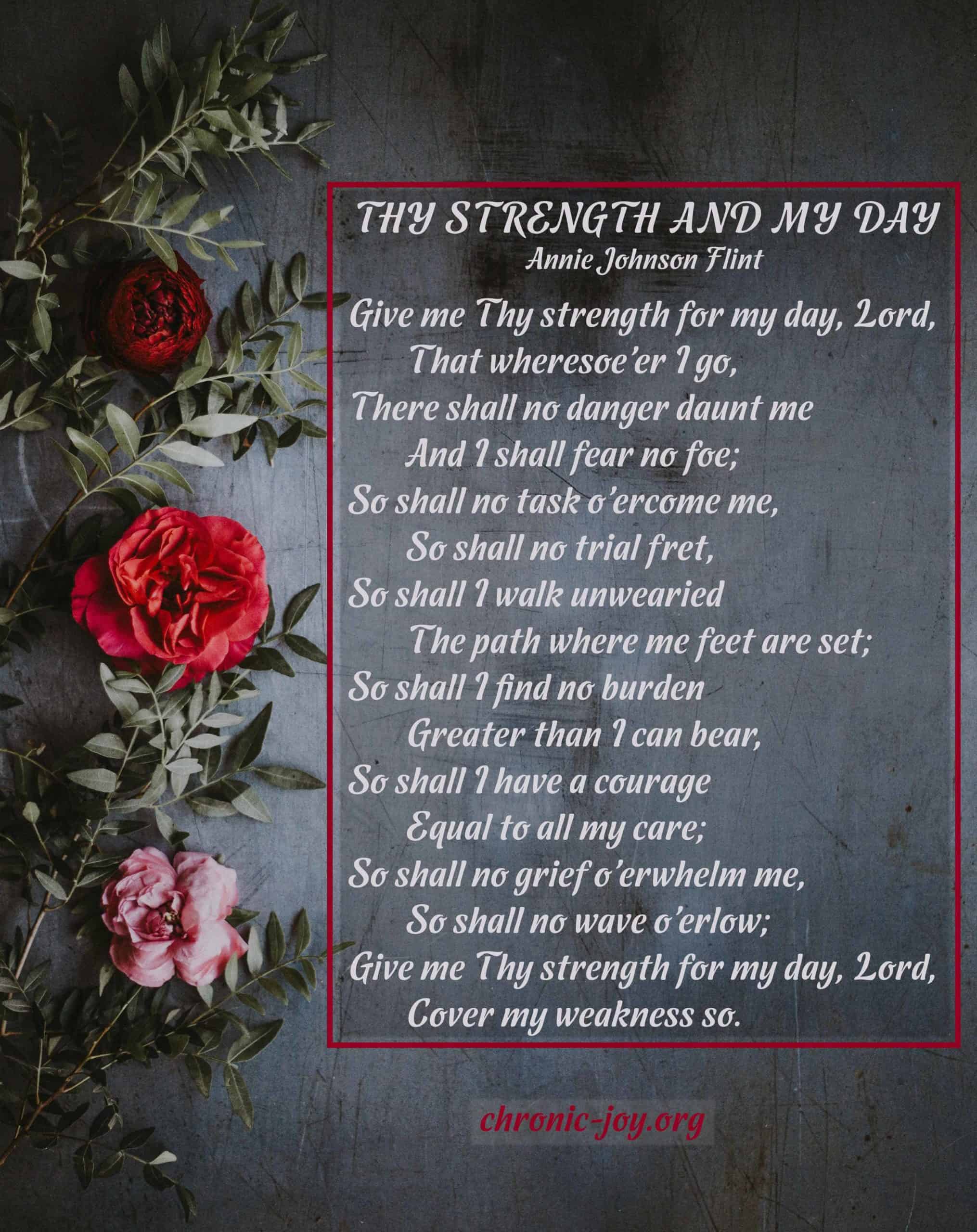 Thy Strength and Thy Day