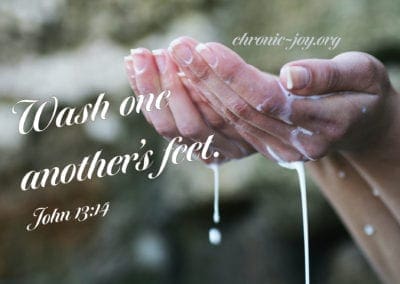 Wash one another’s feet. (1 John 13:14)