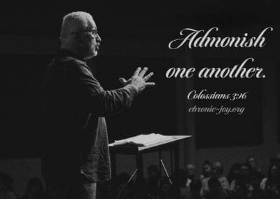 Admonish one another. (Colossians 3:16)