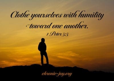 Clothe yourself with humility toward one another. (1 Peter 5:5)