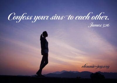 Confess your sins to each other. (James 5:16)