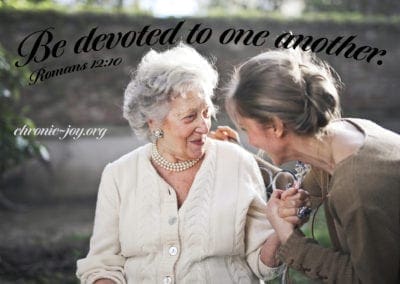 Be devoted to one another. (Romans 12:10)