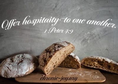 Offer hospitality to one another. (1 Peter 4:9)