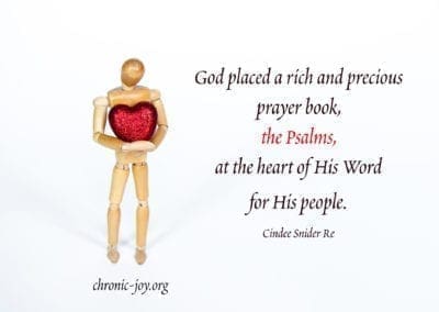 "God placed a rich and precious prayer book, the Psalms, at the heart of His Word for His people." (Cindee Snider Re)