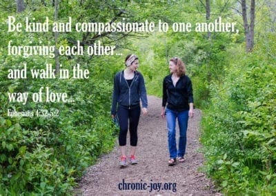 Be kind and compassionate as you walk in the way of love... (Ephesians 4:32-5:2)