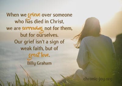 When we grieve over someone...