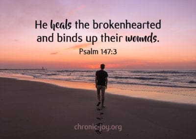 He heals the broken hearted.