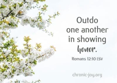 Outdo one another in showing honor.