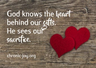 God knows the heart behind our gifts, and He sees our sacrifice.