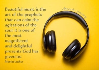 "Beautiful music is the art of the prophets that can calm the agitations of the soul; it is the most magnificent and delightful presents God has given us." Martin Luther