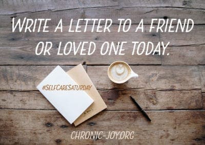 Write a letter to a friend or loved one today.