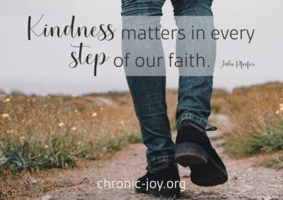 Kindness matters in every step of our faith.