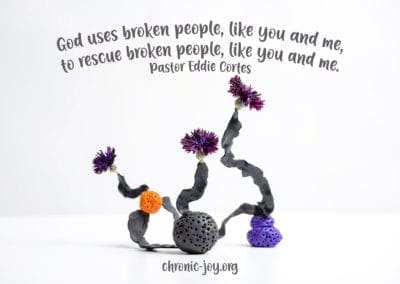 God uses broken people, like you and me, to rescue broken people, like you and me.
