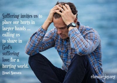 Suffering invites us to place our hurts in larger hands ...