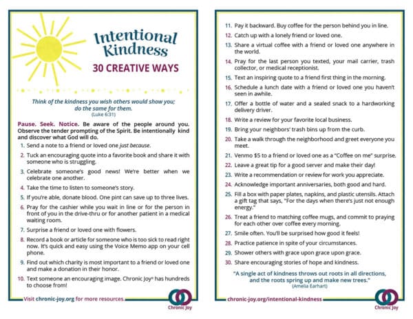 Intentional Kindness - 30 Creative Ways