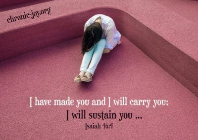 I have made you and I will carry you; I will sustain you …