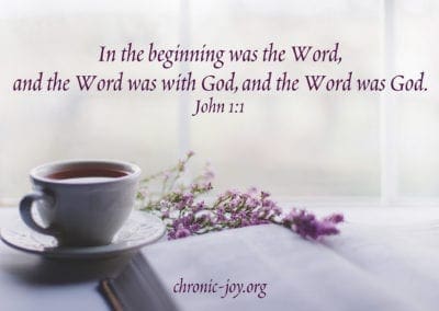 “In the beginning was the Word, and the Word was with God, and the Word was God.” John 1:1