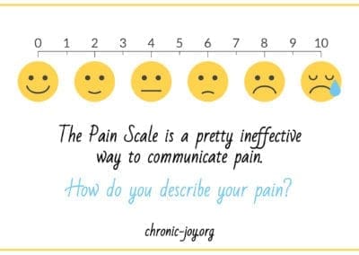 The Pain Scale is a pretty ineffective way to communicate pain. How do you describe your pain?