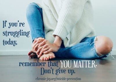 If you are struggling today, remember that You matter. Don't Give up.