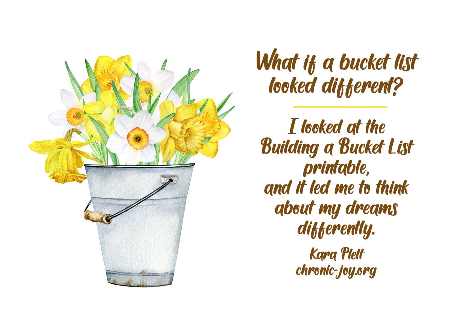 Building Your Bucket List, New Dreams & Chronic Illness • Chronic Joy®