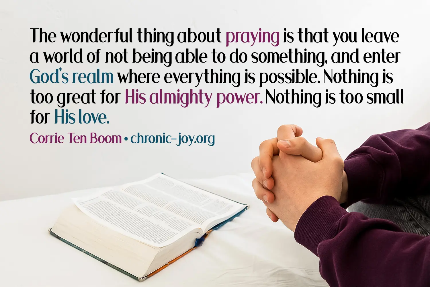 wonderful thing about prayer