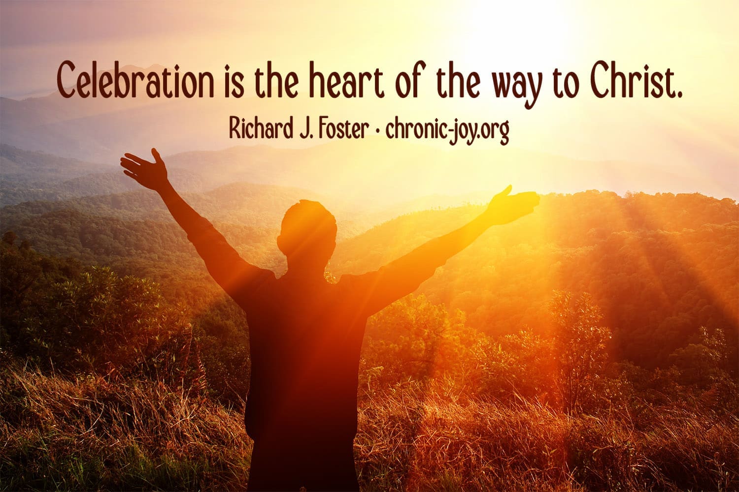 Celebration is the heart of the way to Christ.