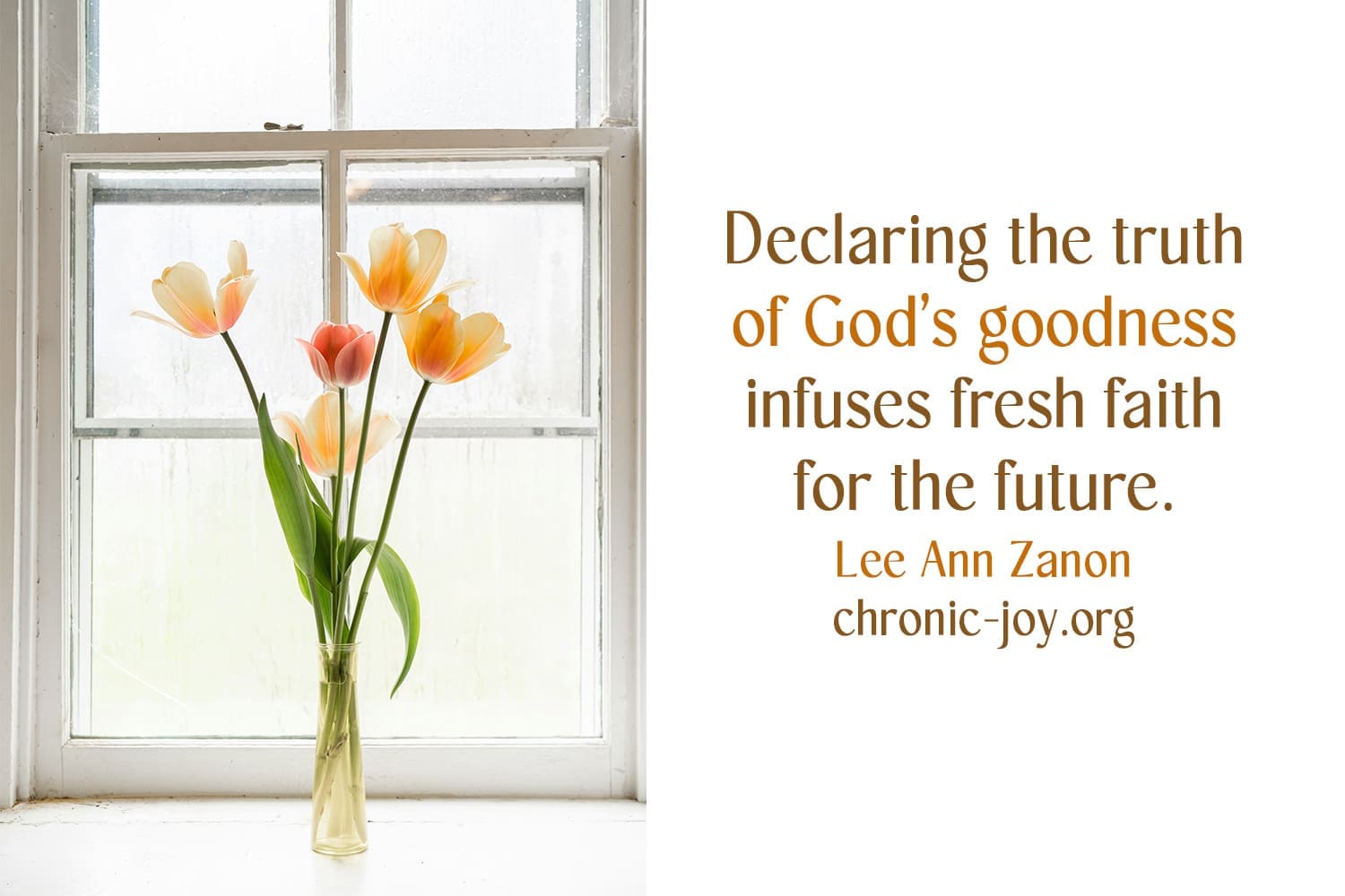 God's goodness infuses fresh faith.