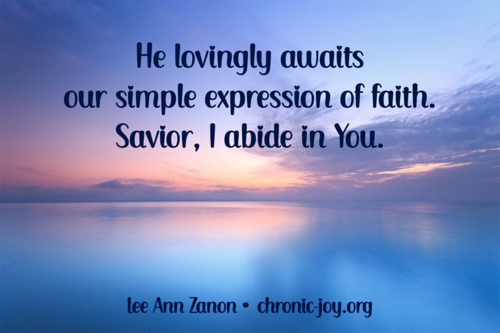 God lovingly awaits our simple expression of faith