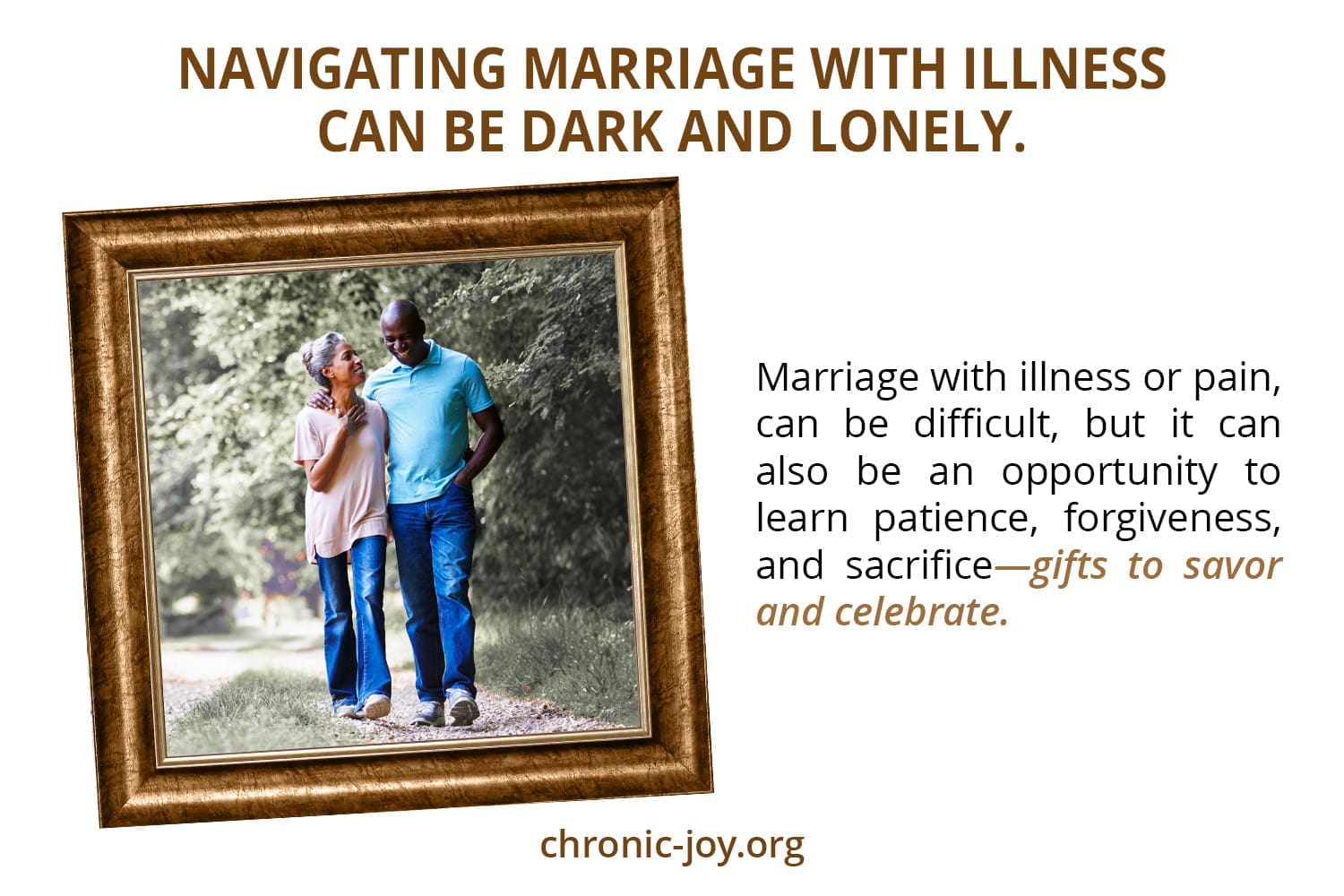 Navigating Marriage with Illness can be Dark and Lonely.