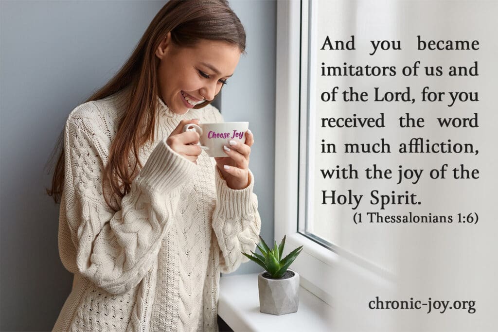 Affliction gives way to joy through the Holy Spirit.