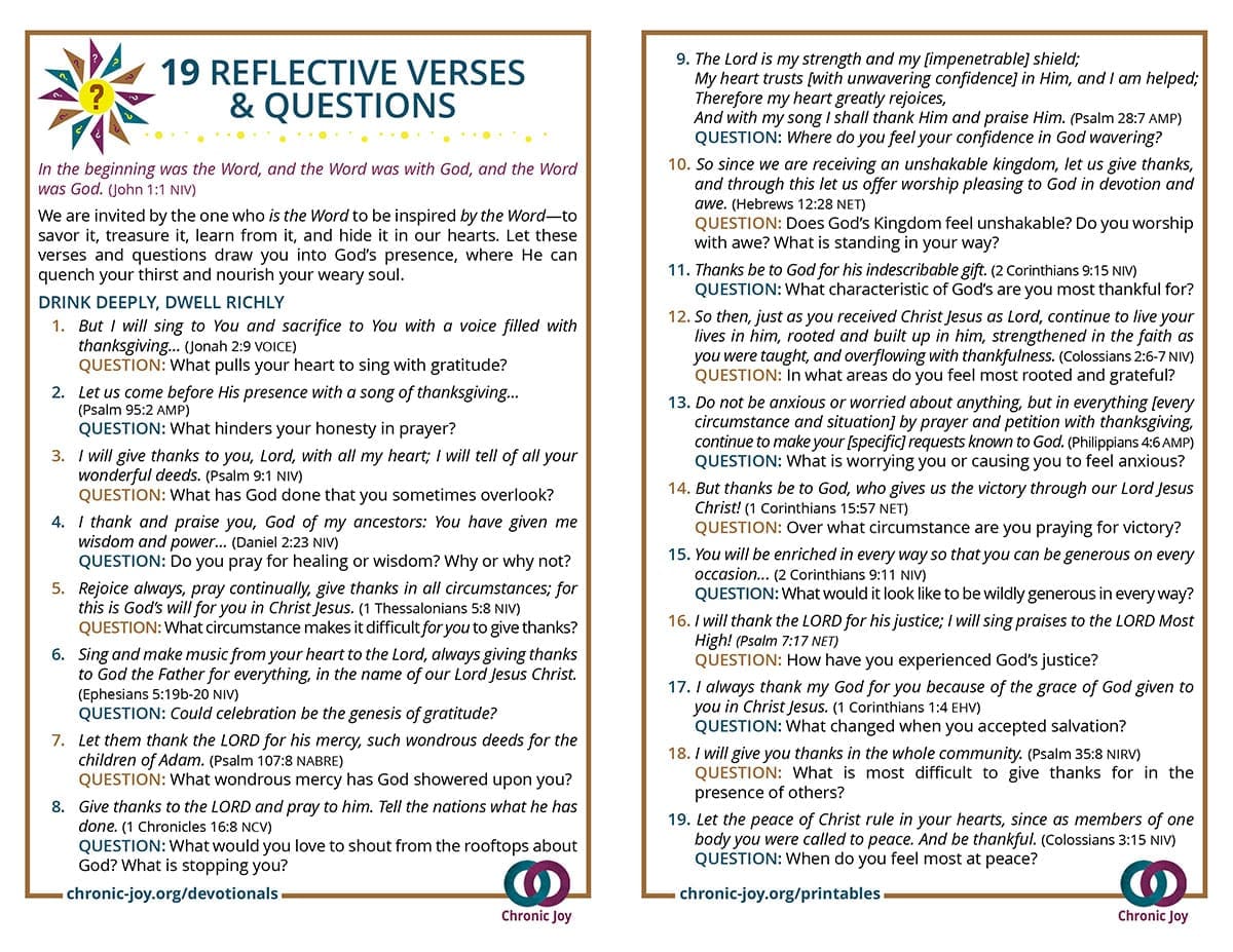 Chronic Joy® Printables 🖨️ Downloadable Hope!