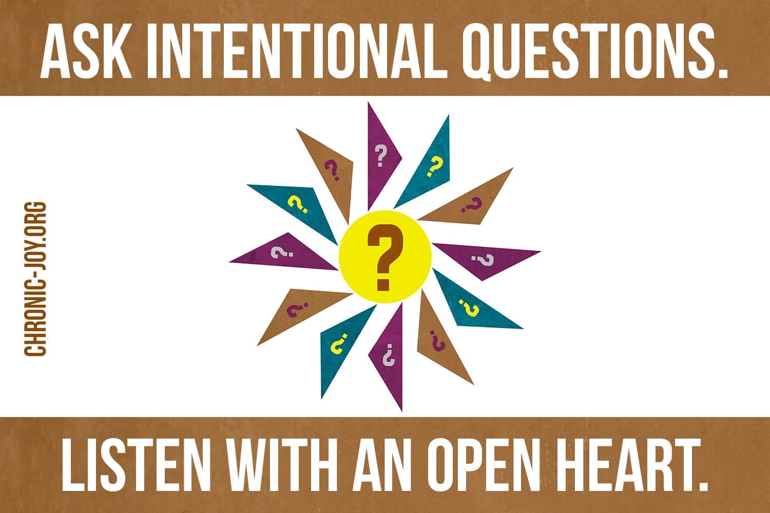 Ask Intentional Questions. Listen with an Open Heart.