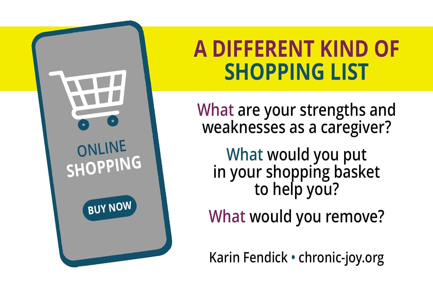 A faith-filled shopping list for caregivers.