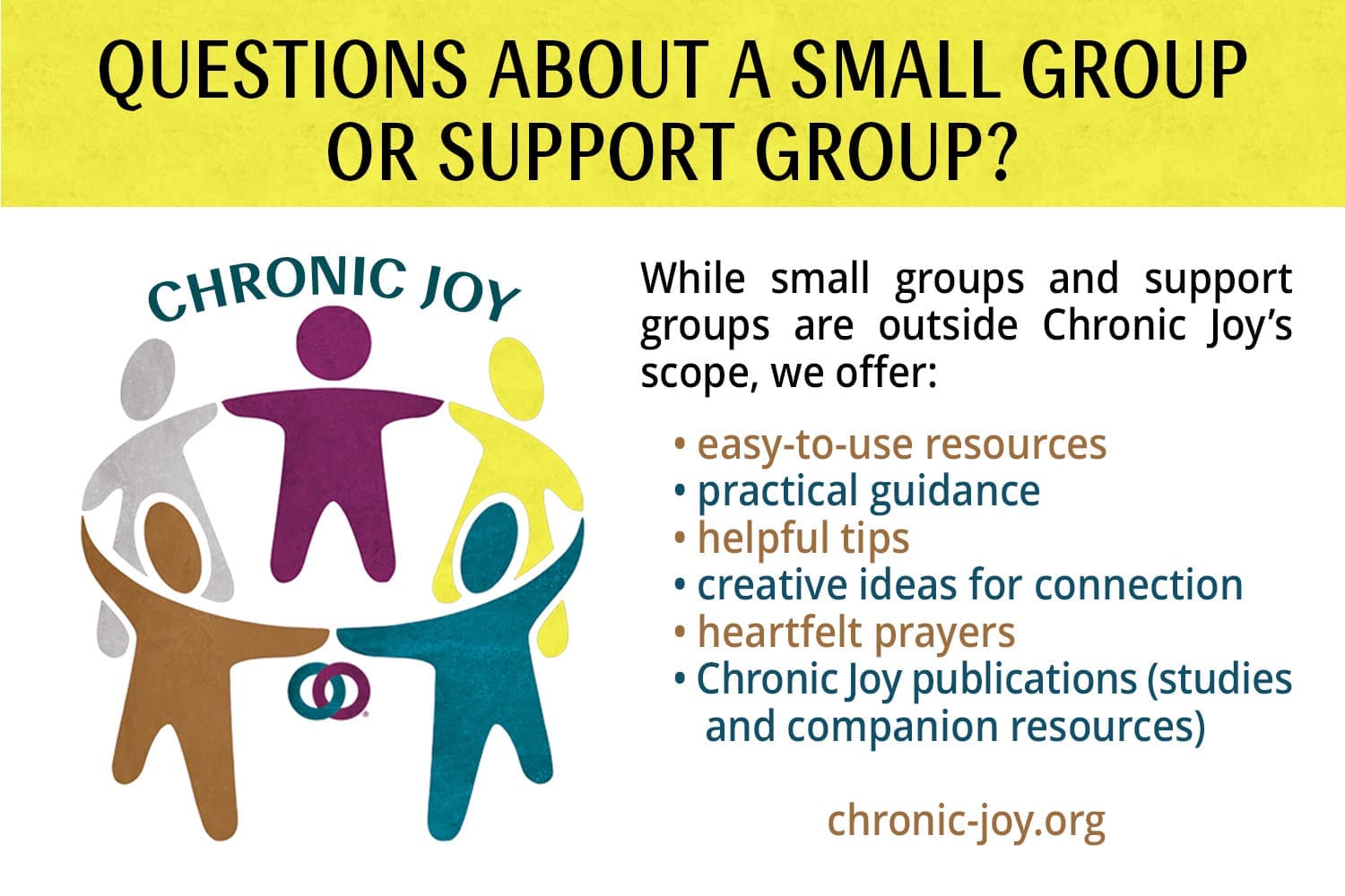 Questions about a small group or support group?